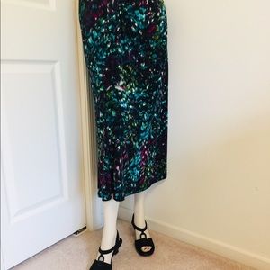 Beautiful watercolor skirt by Evan-Picone